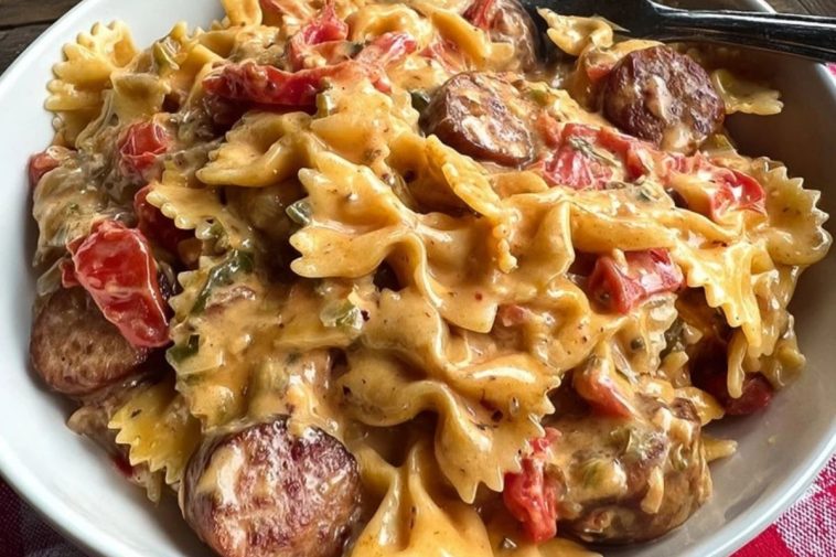 One Pot Creamy Cajun Sausage Pasta