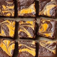 Pumpkin Cheesecake Swirl Brownies