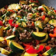 Quick Mediterranean Ground Beef and Veggie Stir Fry