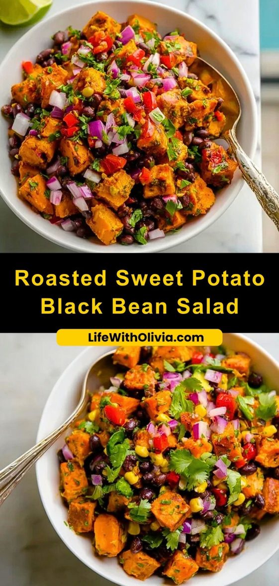Roasted Sweet Potato Black Bean Salad