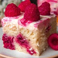 White Chocolate Raspberry Cake