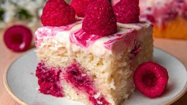 White Chocolate Raspberry Cake